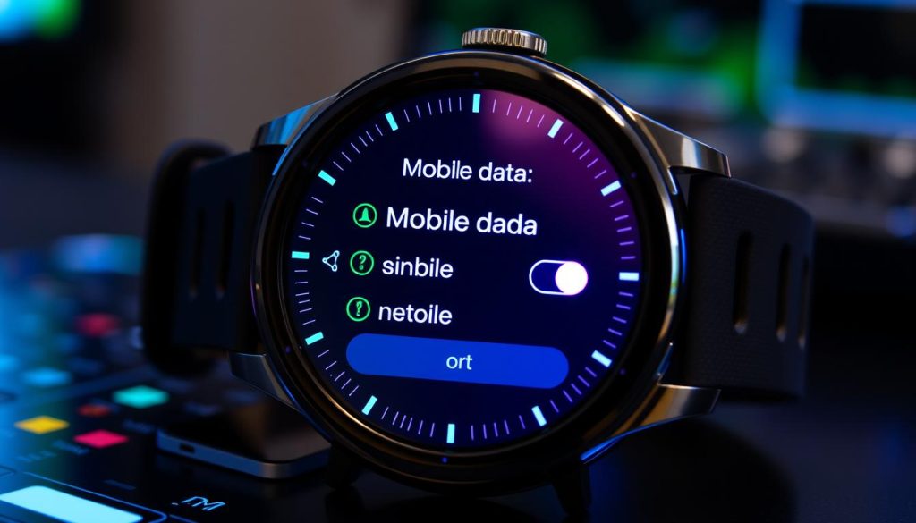 smart watch mobile data settings
